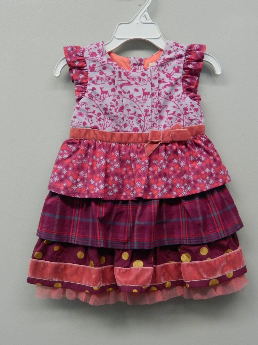 Matilda Jane Fifi Dress Baby Girls 12-18m Forever Friends Layered Tiered